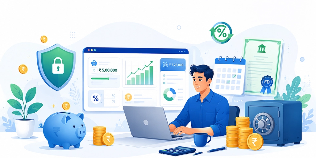 Estimate FD maturity value & interest online. Enter deposit, rate & tenure for instant results.